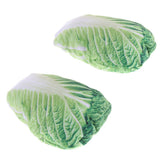 Maxbell 2 Pcs Pet Squeaky Dog Chew Toy Simulated Fruit Vegetable Sound Toy Cabbage