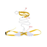 Maxbell Angel Wings Adjustable Reptile Harness Leash for Lizard Outdoor Walk Yellow