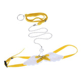 Maxbell Angel Wings Adjustable Reptile Harness Leash for Lizard Outdoor Walk Yellow