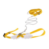 Maxbell Angel Wings Adjustable Reptile Harness Leash for Lizard Outdoor Walk Yellow