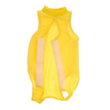 Maxbell Cat Recovery Suit for Abdominal Wounds E-Collar Alternative Yellow S