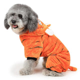 Maxbell Adorable Coral Fleece Pet Dress up Costume Dog Cat Coat Jumpsuit Tiger XL