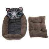 Maxbell New three-dimensional Pet Dog Cat Cotton Mat Kennel  Coffee Cat S