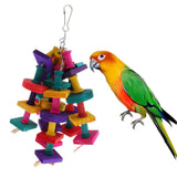 Max Parrot Supplies Bird Wood Molar Toy Parrot Chewing Swing Cage Accessories