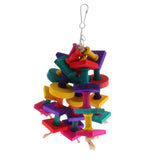 Max Parrot Supplies Bird Wood Molar Toy Parrot Chewing Swing Cage Accessories