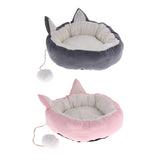 Max Pet Cat Dog Puppy Round Bed Soft Plush Warm House Nest Mat Cushion Gray M