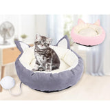 Max Pet Cat Dog Puppy Round Bed Soft Plush Warm House Nest Mat Cushion Gray M