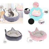 Max Pet Cat Dog Puppy Round Bed Soft Plush Warm House Nest Mat Cushion Gray M