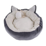 Max Pet Cat Dog Puppy Round Bed Soft Plush Warm House Nest Mat Cushion Gray M