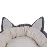 Max Pet Cat Dog Puppy Round Bed Soft Plush Warm House Nest Mat Cushion Gray M