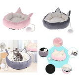 Max Pet Cat Dog Puppy Round Bed Soft Plush Warm House Nest Mat Cushion Gray M