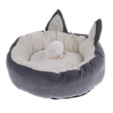 Max Pet Cat Dog Puppy Round Bed Soft Plush Warm House Nest Mat Cushion Gray M