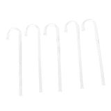 Maxbell 5 Pcs Transparent Acrylic Thickened Elbow Tube for Aquarium 0.7x15cm