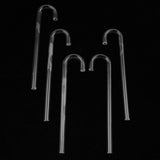 Maxbell 5 Pcs Transparent Acrylic Thickened Elbow Tube for Aquarium 0.7x15cm