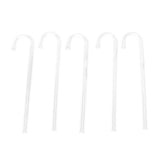 Maxbell 5 Pcs Transparent Acrylic Thickened Elbow Tube for Aquarium 0.7x15cm