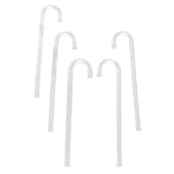 Maxbell 5 Pcs Transparent Acrylic Thickened Elbow Tube for Aquarium 0.7x15cm