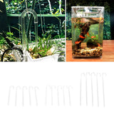 Maxbell 5 Pcs Transparent Acrylic Thickened Elbow Tube for Aquarium 0.7x15cm