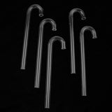 Maxbell 5 Pcs Transparent Acrylic Thickened Elbow Tube for Aquarium 1x15cm