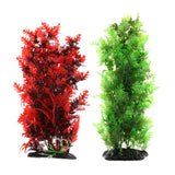 Maxbell Artificial Aquarium Ornament Plant Aquatic Decor Underwater Plastic Tree Red