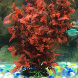 Maxbell Artificial Aquarium Ornament Plant Aquatic Decor Underwater Plastic Tree Red