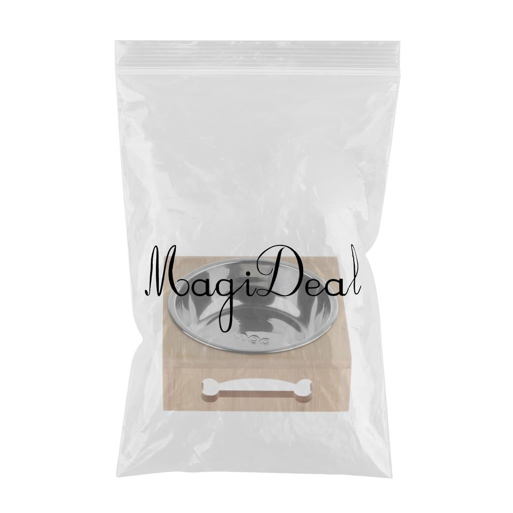 Maxbell Removable Pet Cat Dog Food Bowl Water Feeding Dish Stainless Steel Single