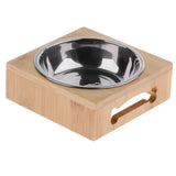 Maxbell Removable Pet Cat Dog Food Bowl Water Feeding Dish Stainless Steel Single