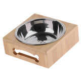 Maxbell Removable Pet Cat Dog Food Bowl Water Feeding Dish Stainless Steel Single