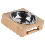 Maxbell Removable Pet Cat Dog Food Bowl Water Feeding Dish Stainless Steel Single