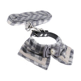 Maxbell Pet Dog and Cat Strap Rope, Puppy Kitten Bow Tie Collar Leash M Black Plaid