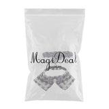 Maxbell Pet Dog and Cat Strap Rope, Puppy Kitten Bow Tie Collar Leash M Black Plaid