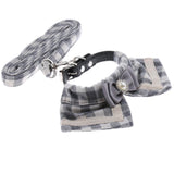 Maxbell Pet Dog and Cat Strap Rope, Puppy Kitten Bow Tie Collar Leash M Black Plaid