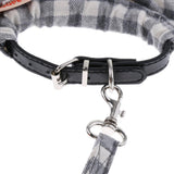 Maxbell Pet Dog and Cat Strap Rope, Puppy Kitten Bow Tie Collar Leash M Black Plaid