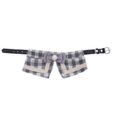 Maxbell Pet Dog and Cat Strap Rope, Puppy Kitten Bow Tie Collar Leash M Black Plaid