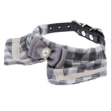 Maxbell Pet Dog and Cat Strap Rope, Puppy Kitten Bow Tie Collar Leash M Black Plaid
