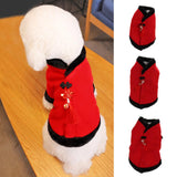 Maxbell Red Chinese Style New Year Festive Dog Tang Suit Two Legged Jumpsuit M