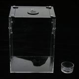 Maxbell Reptile Feeding Box Transparent Cage Hatching Container for Lizards Frogs