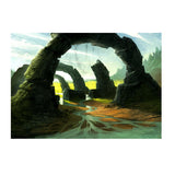 Maxbell Fish Tank Aquarium Background Wall Decor Sticker Stone Arch Bridge 61x30cm