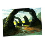 Max Fish Tank Aquarium Background Wall Decor Sticker Stone Arch Bridge 122x61cm