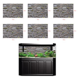 Max Aquarium 3D Single-sided Adhesive Background Sticker Blue Brick 61x30cm