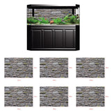 Max Aquarium 3D Single-sided Adhesive Background Sticker Blue Brick 61x30cm