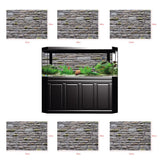 Max Aquarium 3D Single-sided Adhesive Background Sticker Blue Brick 61x30cm