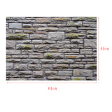Max Aquarium 3D Single-sided Adhesive Background Sticker Blue Brick 61x41cm