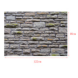Max Aquarium 3D Single-sided Adhesive Background Sticker Blue Brick 122x46cm