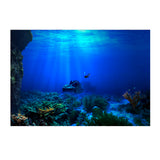 Max Fish Tank Single-sided Adhesive Background Sticker Marine  61x41cm