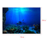 Max Fish Tank Single-sided Adhesive Background Sticker Marine 76x56cm