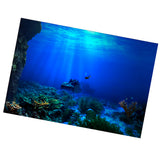 Max Fish Tank Single-sided Adhesive Background Sticker Marine 76x56cm