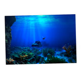 Max Fish Tank Single-sided Adhesive Background Sticker Marine 122x46cm
