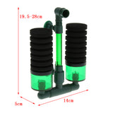 Max Air Pump Double Sponge Water Filter for Aquarium Fish Tank S