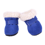 Max 4 pcs/lot S/M/L/XL Pet Dog Shoes / Puppy Booties Rubber Anti Slip Waterproof XL Blue