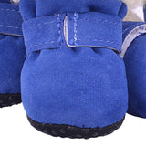 Max 4 pcs/lot S/M/L/XL Pet Dog Shoes / Puppy Booties Rubber Anti Slip Waterproof XL Blue